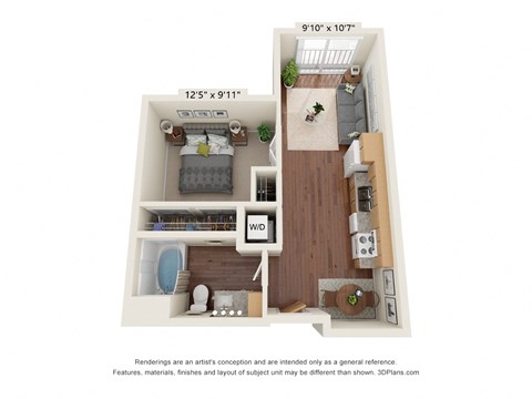 Studio S2 at Oaks Landing 55+ Apartments, New Brighton